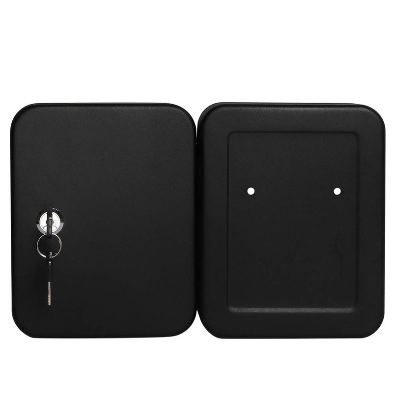 JSSMST Key Lock Box Wall Mount Security Cabinet, 20 Key Hooks & Tags, 7.87 x 6.3 x 2.95 Inches, Black Matt - Image 5